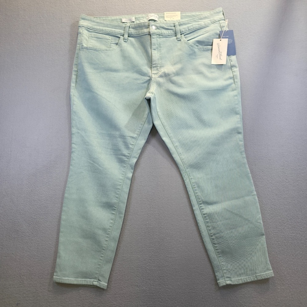 Universal Thread Women's Light Green Mid-Rise Skinny Denim Pants Size 18/34S NWT